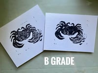 Image 3 of Battle-Scarred Crab Linocut Print