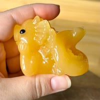Image 2 of Orange Calcite Laying Dragon ($20)