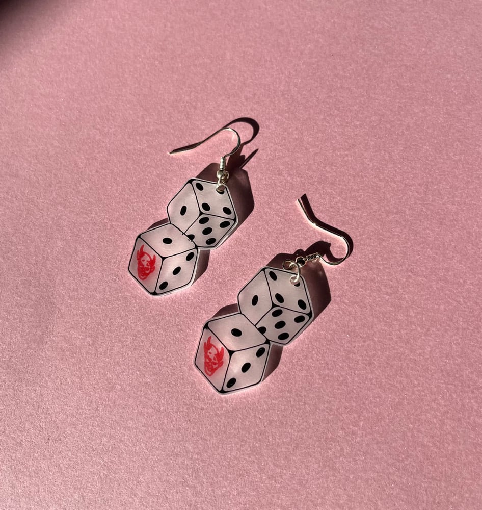 Image of devils roll the dice earrings