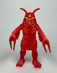 Image 1 of Angry Red Planet Hand Painted Three Eyed Martian Toy