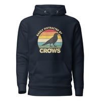 Image 3 of Unisex Hoodie, Easily Distracted By Crows Hoodie