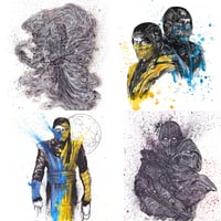 Image 1 of Mortal Kombat (Male Ninjas) Signed Art Prints