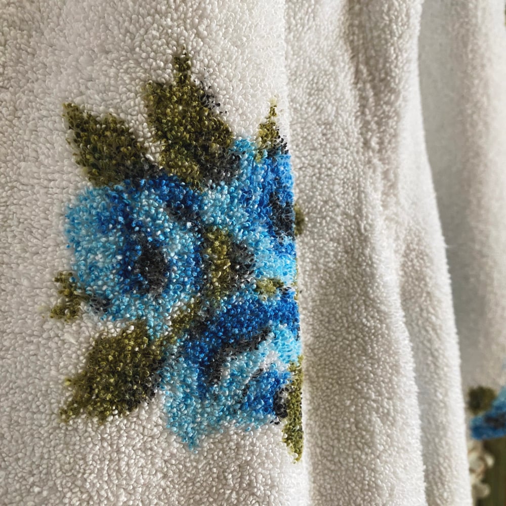 Image of Blue Lattice Roses Terry Granny Shorts II