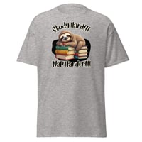 Image 7 of Study Hard Nap Harder Sloth Shirt Design