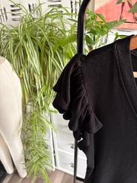 Image 2 of Soft ruffle sleeve ribbed top