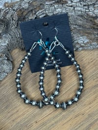 Image 3 of 3mm-6mm Graduated Sterling Silver Pearl Teardrop Earrings