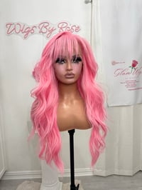 Image 2 of Flamingo pink bangs (ready to ship) 