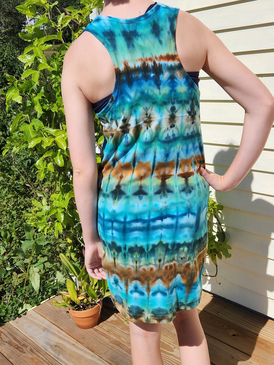 Image of Racerback mini dress small Lakeside shimmer