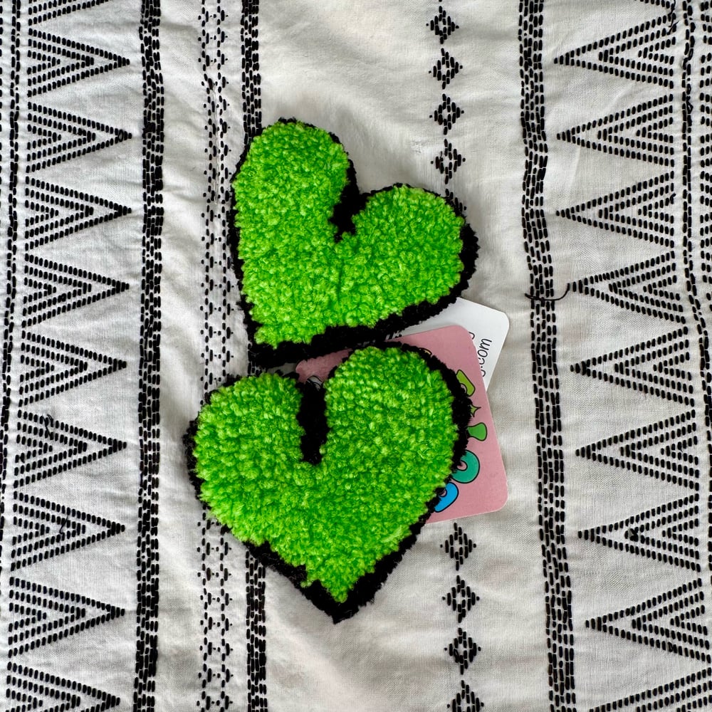 Image of Brat heart rug keychains