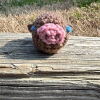 Image 1 of Crochet Pig Brown