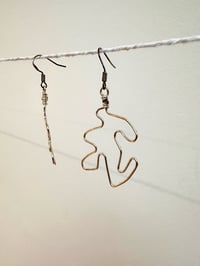 Image 2 of Original squiggle drop down earrings 