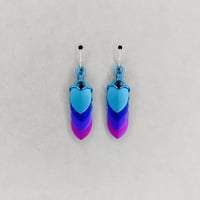 Image 3 of Linear 4-Scale Earrings