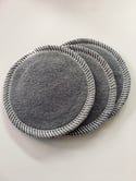 Charcoal Organic Cotton Round Wipes