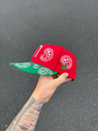 Image 6 of PAISLEY MULTI TONE MEXICO BASEBALL CUSTOM FITTED CAP