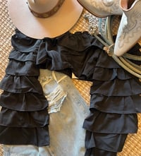 Image 1 of short black blouse