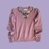 Repurposed Pink Cashmere Jumper With Sequins (Whistles)