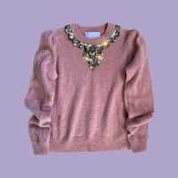 Image 1 of Repurposed Pink Cashmere Jumper With Sequins (Whistles)