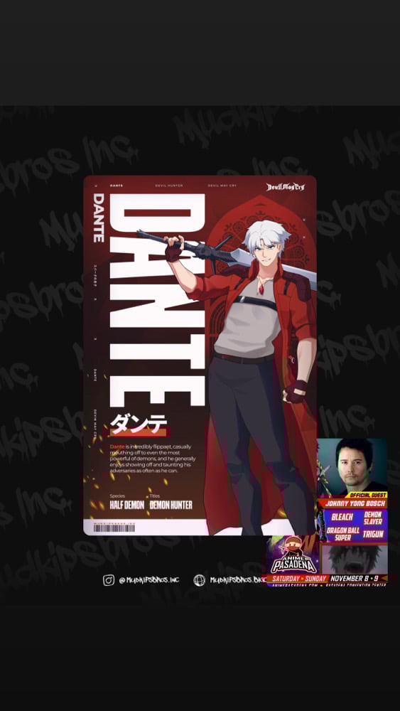 DANTE singed print ( English VA)