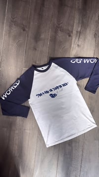 Image 2 of TAKE A RISK NAVY- LONG SLEEVE T SHIRT