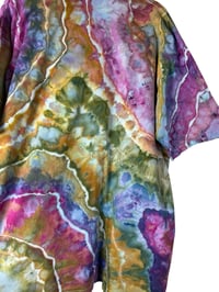 Image 8 of XL Adult 100% Combed Cotton T-Shirt in Jeweltones Geode Ice Dye 