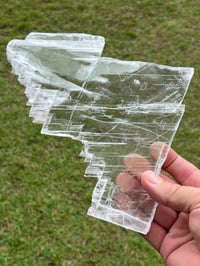 Image 3 of Transparent Selenite Slab | Morocco #3046