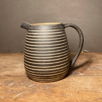 Black and White Striped Pitcher 