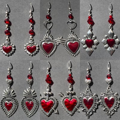 Image of scared heart earrings 