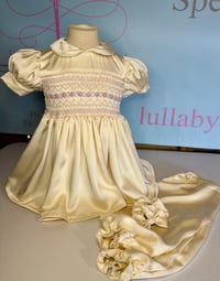 Image 2 of girls Emily Louise pyjamas  (cream and lilac) 