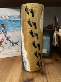 Image 1 of 30 oz Foot Steps in Sand  # 18