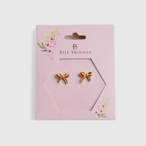 Image of Bill Skinner Red Bow Earrings