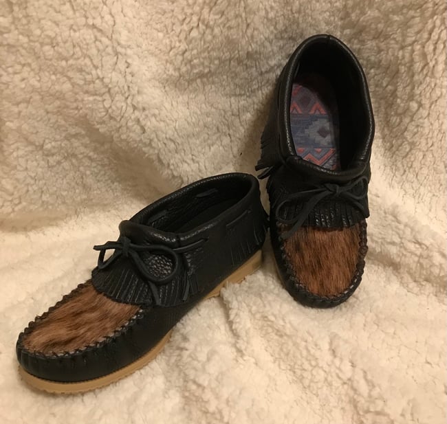 Short Black Cowhide with Brindle-Women’s 