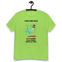 Image 5 of Unisex classic tee, Chicken Pecked Shirt | Funny Chicken Humor Graphic Tee