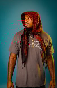 Image 2 of Black/Red Turban