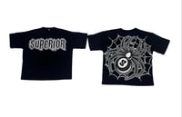 Superior “Web” Oversized Tee Black