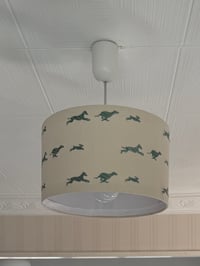 Image 4 of Bunny Chase Pendant Lightshade - Teal