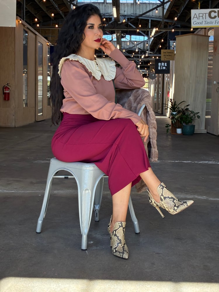 Image of Burgundy Licra