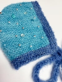 Image 3 of Sofie and Iris Dark Turqoise and Dark Blue Beaded Bonnet