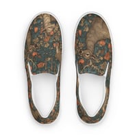 Image 1 of Boho Nature Cottagecore Inspired Deer in The Forest Women’s slip-on canvas shoes