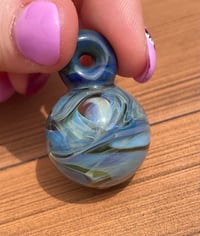 Image 2 of Blue Swirl Marble Pendant