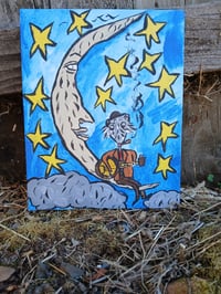Image 8 of Possum Playing Banjo On Moon