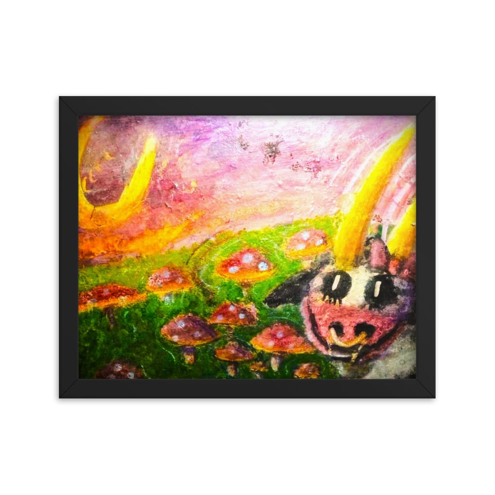 Image of Moo Moo Nightmares Framed poster