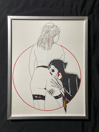 Image 2 of "Love Bites" framed original drawing 