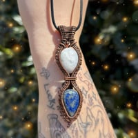 Image 2 of Moonstone X Sodalite Pendant 