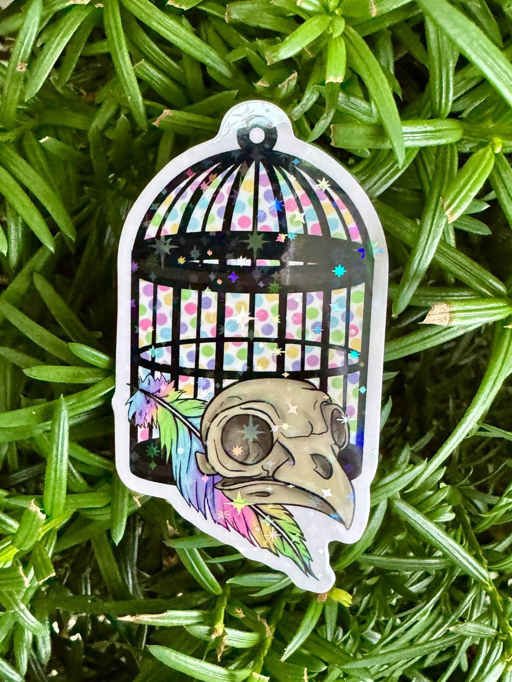 Image of Pastel Skullz- Bird Sticker