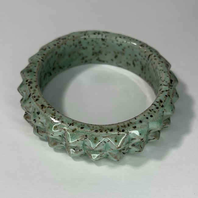 Mint Chocolate Studded Bracelet - 7.25 in Inner Circumference