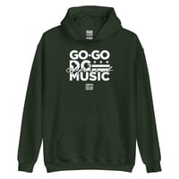 Image 2 of LOVE DC GOGO "GO-GO IS OFFICIAL MUSIC" DARK Unisex Hoodie (see color options)