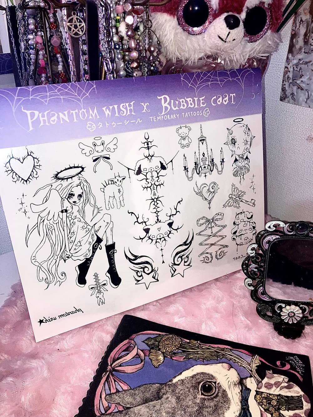 Phantom Wish x Bubble Caat temporary tattoos
