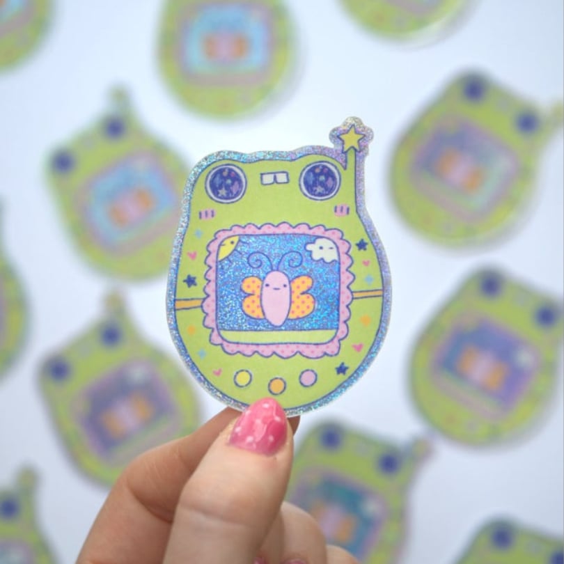Image of Frog Tamagotchi Sticker