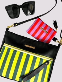 Image 13 of Green stripes crossbody