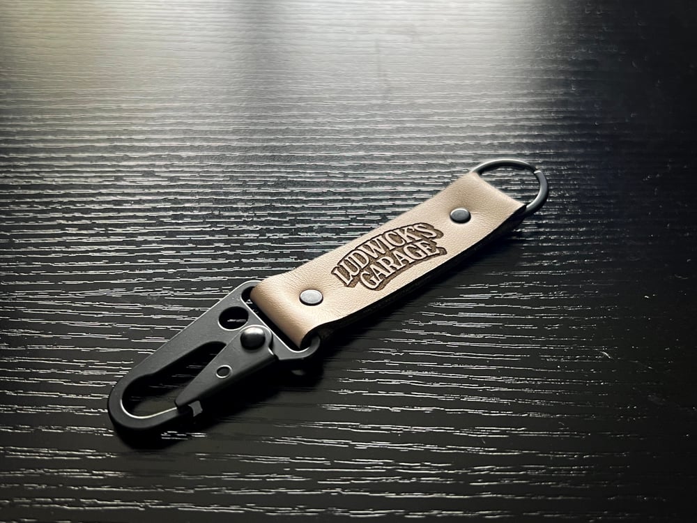 LG Cream Leather Tactical Key Fob / Ludwick's Garage